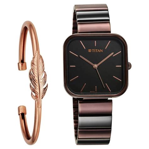 Buy Online Titan Purple Stackables Quartz Analog Black Dial Two Toned ...