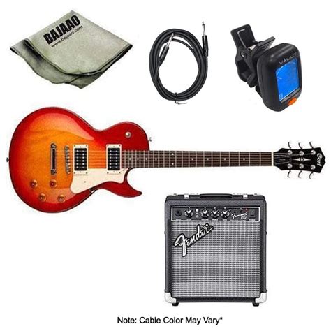 Buy Cort CR100 Les Paul Style Electric Guitar Standard Guitar Bundle ...