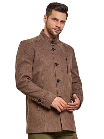 Buy LURE URBAN Men Solid Winter Wear Single Breasted Stylish OverCoat ...