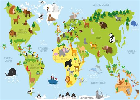 World Map Clear Image for Kids 的图像结果