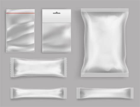 Goods polyethylene packaging types | Free Vector