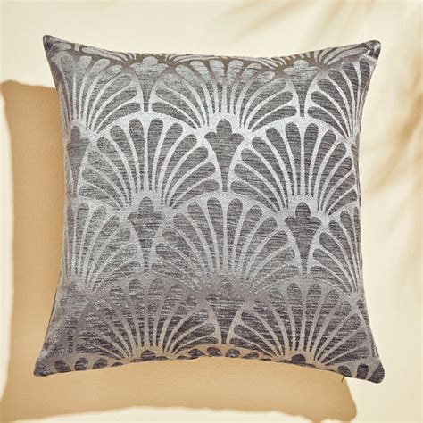Buy Calamus Scallop Set of 2 Velvet Jacquard Cushion Covers - 40x40cm ...