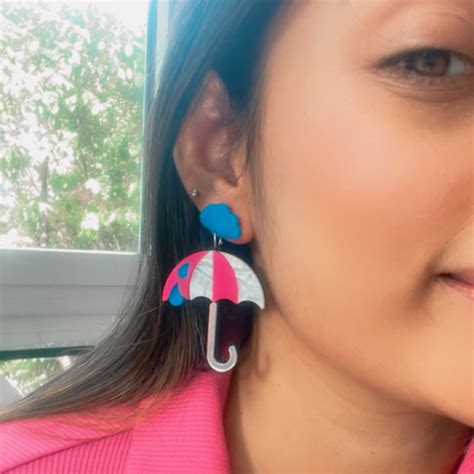 Drizzly Umbrella Earrings – Nian by Nidhi