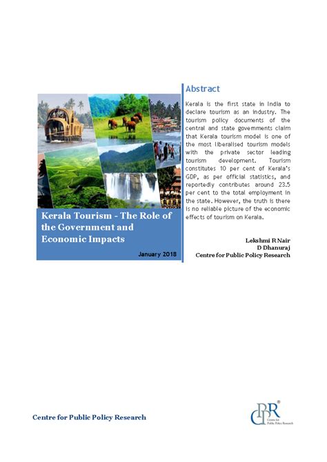 Kerala Tourism — The Role of the Government and Economic Impacts ...