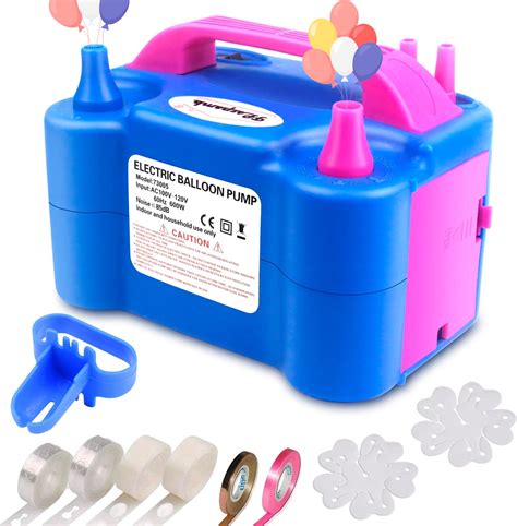 Electric Air Balloon Pump, Portable Dual Nozzle Electric Balloon ...