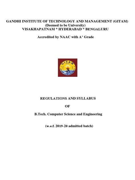 B.Tech Computer Science Syllabus 的图像结果