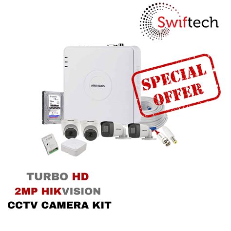 HIKVISION 2mp colorvu 4 camera Complete cctv camera kit – Swiftech