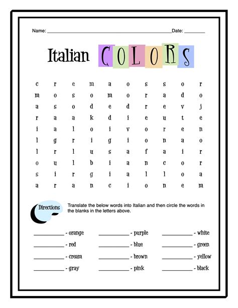 Colors In Italian With Pronunciation at Eileen Towner blog
