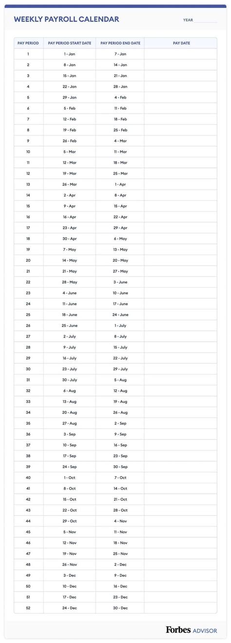 Download 2025 Payroll Calendar Template for Easy Employee Payment ...