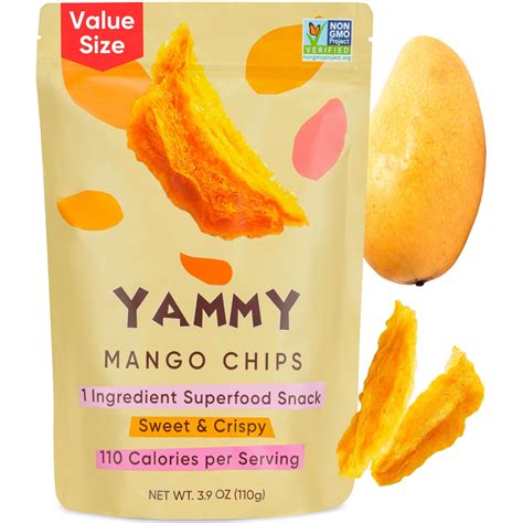 Yammy Dried Mango Chips SBF3 Like Freeze Dried Fruit, 1 Ingredient ...