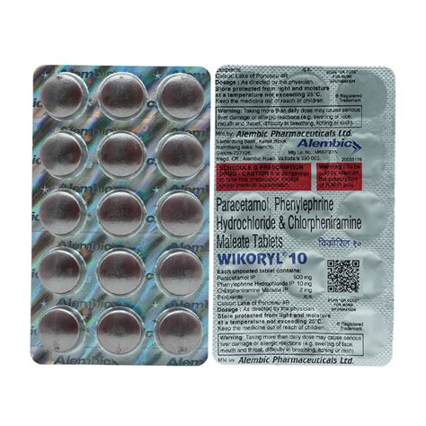 Wikoryl 10 Tablet | Uses, Side Effects, Price | Apollo Pharmacy
