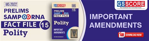 Download Prelims Sampoorna Fact File : Important Amendments (Polity ...