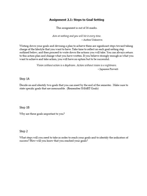 Image result for Goal Setting Assignment