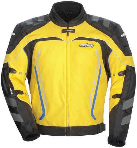 Cortech GX Sport 3 Men's Textile Armored Motorcycle Jacket (Yellow ...
