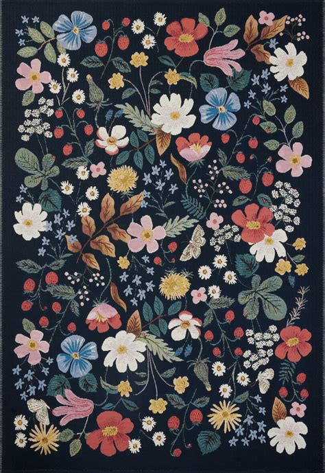 Rifle Paper Co. x Loloi Perennial Rug | Black PRN-02 | Huck & Peck