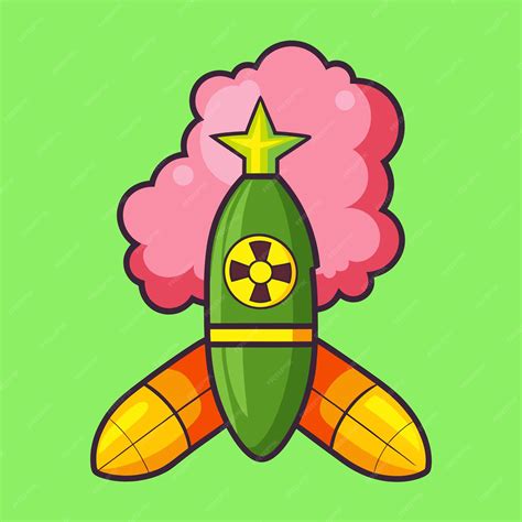 Nuclear bomb clip art and Vector Design With a White Background ...
