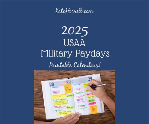 2025 USAA Military Pay Dates - With Printables • KateHorrell