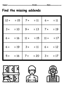 50 Paintball And Bb Gun First Grade Math Worksheets CCSS1.OA.A.1 ...