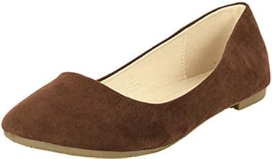 Buy Bella Marie Stacy-12 Women's Round Toe Suede Leather Slip on Boat ...