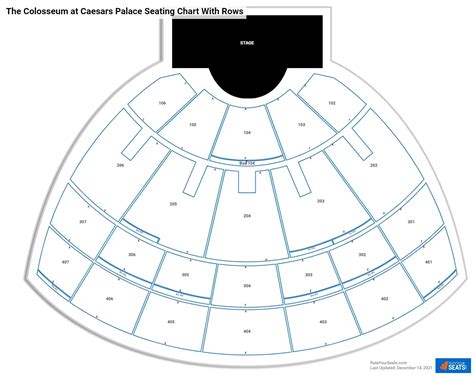Seating Chart Colosseum Caesars Palace - Chart Reading Skills