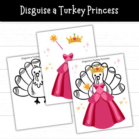 Turkey In Disguise Princess | Rossy Printable
