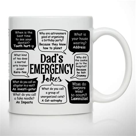 Novelty Coffee Mug For Dad Wrap Around Print Dad Jokes | Desertcart INDIA