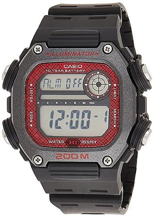 Casio Digital Red Dial Men's Watch-DW-291H-1BVDF (I117) : Amazon.in ...