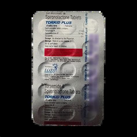 TORKID PLUS 10/50MG TABLET 15'S : View Price, Combination and ...