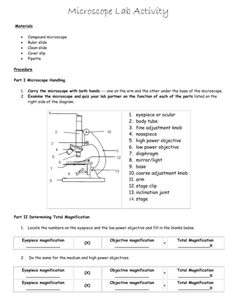 Image result for Microscope Lab Activity