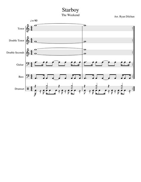 Starboy-The Weeknd sheet music for Percussion download free in PDF or MIDI