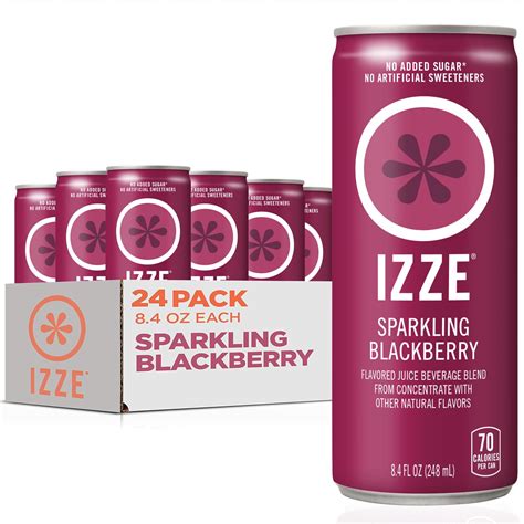 Amazon.com: IZZE Sparkling Water Juice Beverage Blend, Blackberry, No ...