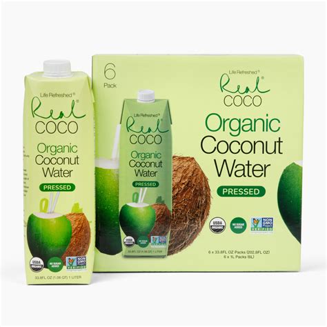 Organic Pressed Coconut Water (1L - 6pk) - Life Refreshed Brands - Real ...