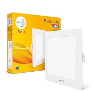 Wipro Garnet 22W Square LED Alpha Panel | Neutral White Light (4000K ...