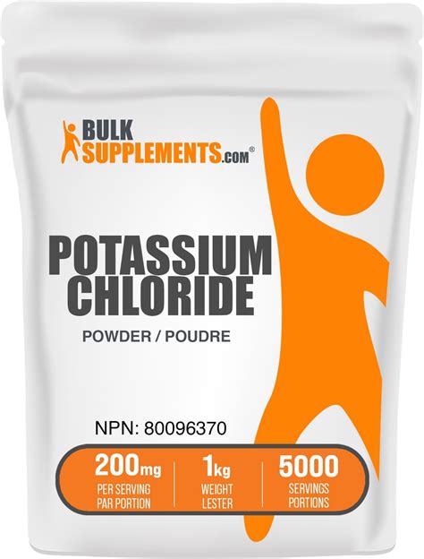BulkSupplements.com Potassium Chloride Powder - Potassium Supplement Powder, Potassium Chloride ...