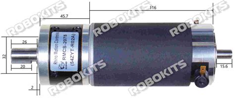 Rhino 24V 750RPM 100W IG52 Extra Heavy Duty Planetary Geared DC motor ...