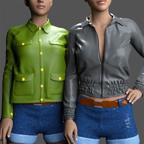 MS 2-in-1 Female Jackets (G8F and G9) Daz Content by MavisSky