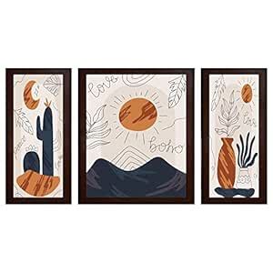 Wens Floral MDF Wall Art (30 cm x 34 cm x 1.5 cm, Set of 3, WSP-4124 ...