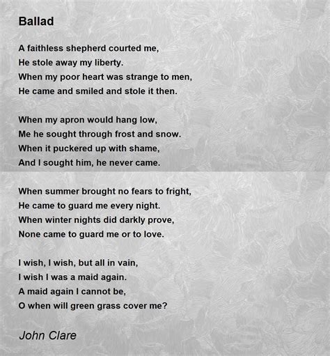 Sample Ballad Poem