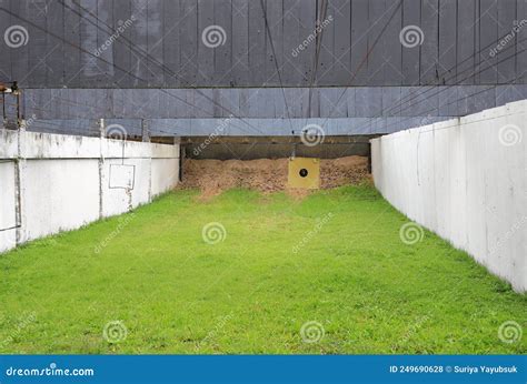 Target Gun with Bullet Holes. Classic Paper Shooting Target at Shooting ...