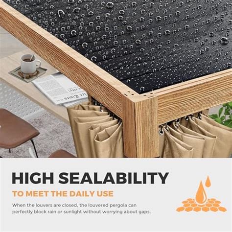 HAPPATIO Louvered Pergola 10x10 Outdoor Pergola, India | Ubuy