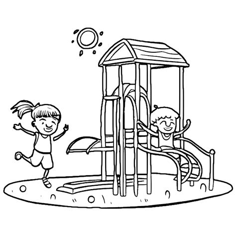 Playground Coloring Page