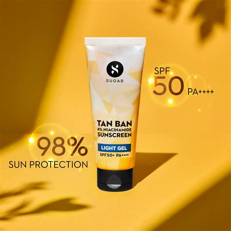 Tan Ban 4% Niacinamide Sunscreen Light Gel | SUGAR...