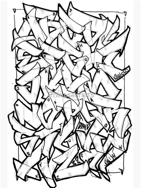 Wildstyle Graffiti Alphabet