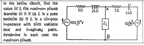 In the below circuit, find the value of Z₁ for maximum power transfer ...