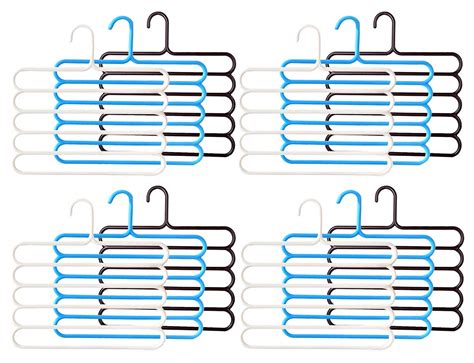 HINIRY 12 Pieces Multi-Purpose 5 Layer Pants Clothes Hanger Wardrobe ...