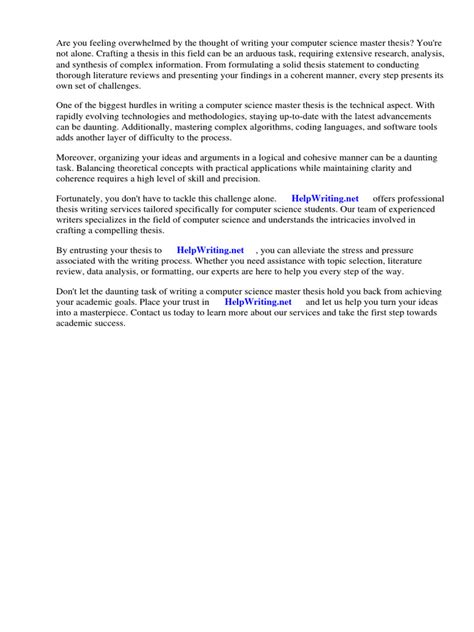 Image result for Computer Science Masters Thesis