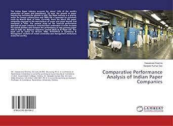 Buy Comparative Performance Analysis of Indian Paper Companies Book ...
