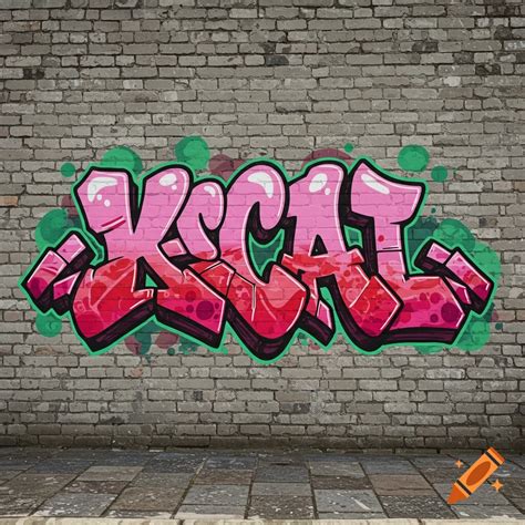 Colorful graffiti art reading SPOON-YER on a brick wall with spray ...