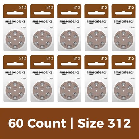 Amazon.com: Kirkland Signature Hearing Aid Batteries 48 Pack (Size 312 ...