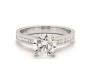 14K White Gold Channel Set Princess Shaped Engagement Ring-1217w14